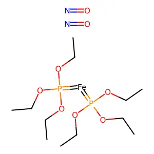 Bis(triethylphosphite-P-)iron dinitrosyl structure