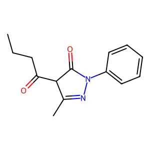 3H-Pyrazol-3-one, 2,4-dihydro-5-methyl-4-(1-oxobutyl)-2-phenyl- structure