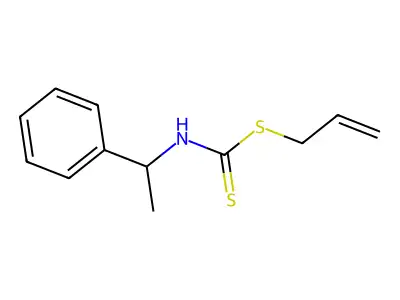 Carbamic acid, (alpha-methylbenzyl)dithio-, allyl ester structure