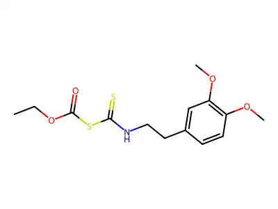Carbonic acid, thio-, anhydrosulfide with (3,4-dimethoxyphenethyl)dithiocarbamic acid, ethyl ester structure