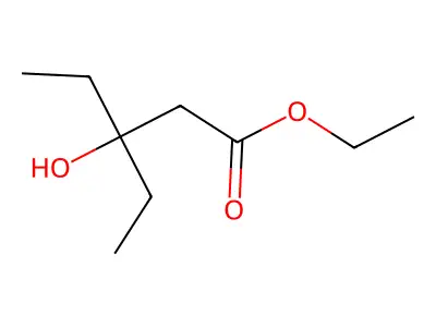 Ethyl 3-ethyl-3-hydroxypentanoate structure