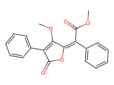 .delta.2(5H),.alpha.-Furanacetic acid, 3-methoxy-5-oxo-.alpha.,4-diphenyl-, methyl ester structure