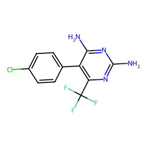2,4-Pyrimidinediamine, 5-(4-chlorophenyl)-6-(trifluoromethyl)- structure
