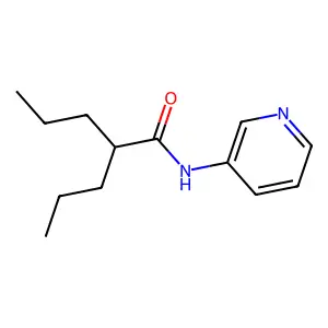 2-Propyl-N-(3-pyridyl)valeramide structure