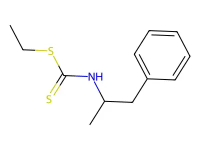 Carbamic acid, (alpha-methylphenethyl)dithio-, ethyl ester structure