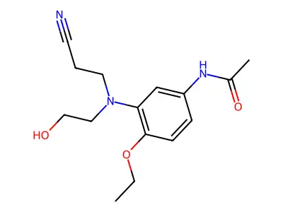 Acetamide, N-[3-[(2-cyanoethyl)(2-hydroxyethyl)amino]-4-ethoxyphenyl]- structure