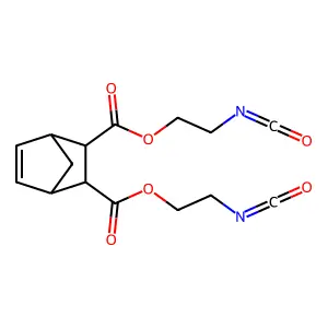 5-Norbornene-2,3-dicarboxylic acid, bis(2-isocyanatoethyl) ester structure