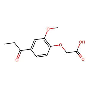 (2-Methoxy-4-propionylphenoxy)acetic acid structure