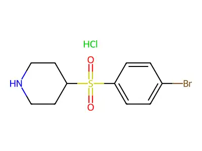 4-[(4-Bromophenyl)sulfonyl]piperidine hydrochloride structure
