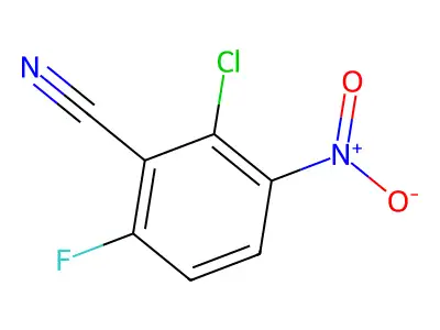 2-Chloro-6-fluoro-3-nitrobenzonitrile structure