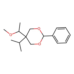 5-(1-Methoxyethyl)-2-phenyl-5-(propan-2-yl)-1,3-dioxane structure