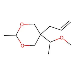 cis-5-Allyl-5-(1-methoxyethyl)-2-methyl-1,3-dioxane structure