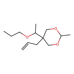 cis-5-Allyl-2-methyl-5-(1-propoxyethyl)-1,3-dioxane structure