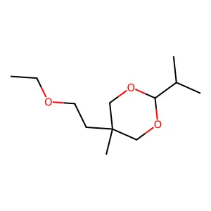 5-(2-Ethoxyethyl)-5-methyl-2-(propan-2-yl)-1,3-dioxane structure