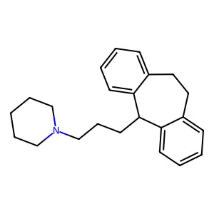 5H-Dibenzo(a,d)cycloheptene, 10,11-dihydro-5-(3-piperidinopropyl)- structure