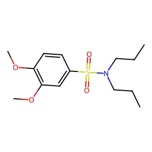 3,4-dimethoxy-N,N-dipropylbenzenesulfonamide structure