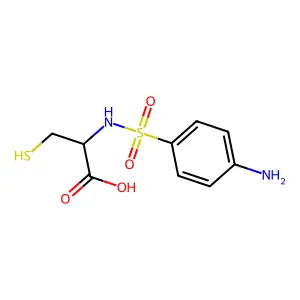 2-[(4-Aminophenyl)sulfonylamino]-3-sulfanyl-propanoic acid structure