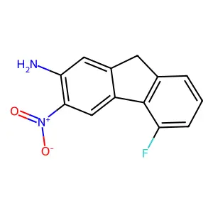5-fluoro-3-nitro-9H-fluoren-2-amine structure