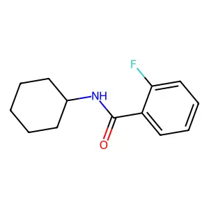 N-cyclohexyl-2-fluorobenzamide structure