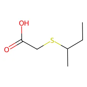 Acetic acid, [(1-methylpropyl)thio]- structure