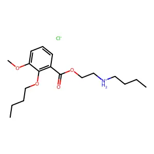 2-(Butylamino)ethyl 2-butoxy-3-methoxybenzoate--hydrogen chloride (1/1) structure