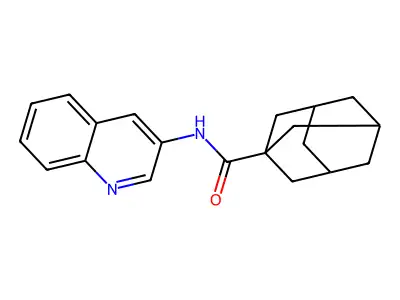 N-quinolin-3-yladamantane-1-carboxamide structure