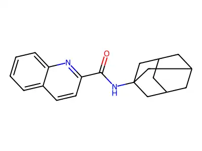 N-(1-adamantyl)quinoline-2-carboxamide structure