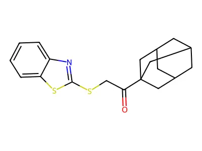 1-(1-Adamantyl)-2-(1,3-benzothiazol-2-ylsulfanyl)ethanone structure