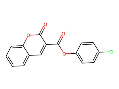 4-chlorophenyl 2-oxo-2H-chromene-3-carboxylate structure
