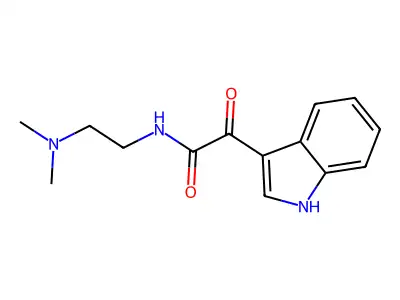 N-[2-(dimethylamino)ethyl]-2-(1H-indol-3-yl)-2-oxoacetamide structure