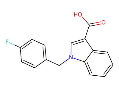 1-(4-fluorobenzyl)-1H-indole-3-carboxylic acid structure