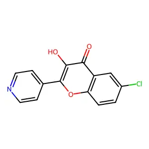 6-Chloro-3-hydroxy-2-pyridin-4-ylchromen-4-one structure