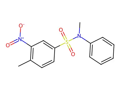 N,4-dimethyl-3-nitro-N-phenylbenzenesulfonamide structure