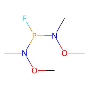 N-[fluoro-[methoxy(methyl)amino]phosphanyl]-N-methoxymethanamine structure
