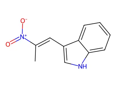 3-[(1E)-2-nitroprop-1-en-1-yl]-1H-indole structure
