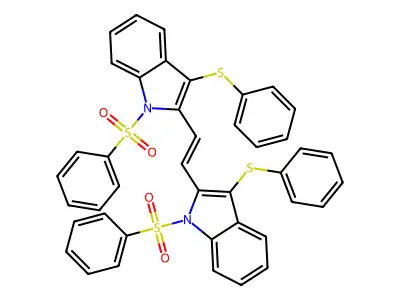 1H-Indole, 2,2'-(1,2-ethenediyl)bis[1-(phenylsulfonyl)-3-(phenylthio)- structure
