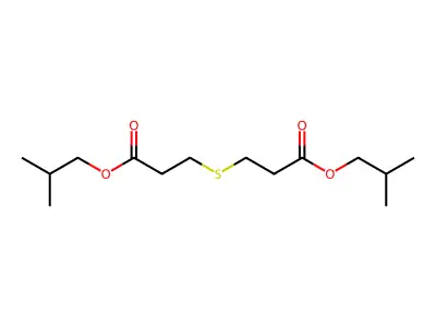 Propanoic acid, 3,3'-thiobis-, 1,1'-bis(2-methylpropyl) ester structure