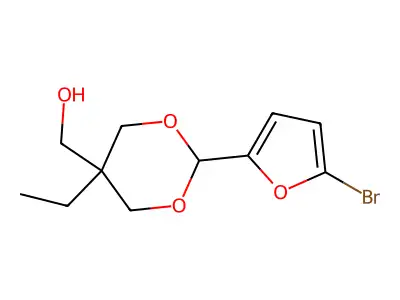 [2-(5-Bromofuran-2-yl)-5-ethyl-1,3-dioxan-5-yl]methanol structure
