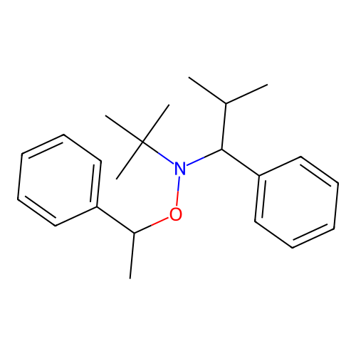 N-tert-Butyl-N-(2-methyl-1-phenylpropyl)-O-(1-phenylethyl)hydroxylamine structure