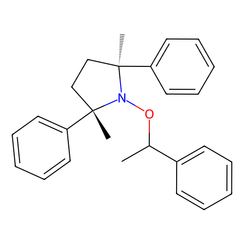 (2S,5S)-2,5-dimethyl-2,5-diphenyl-1-(1-phenylethoxy)pyrrolidine structure