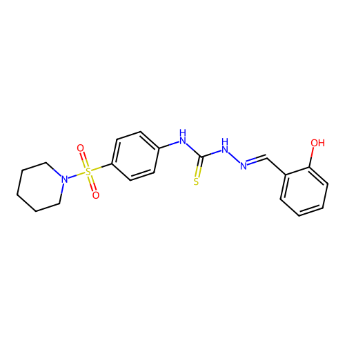 1-[(2-Hydroxyphenyl)methylideneamino]-3-(4-piperidin-1-ylsulfonylphenyl)thiourea structure
