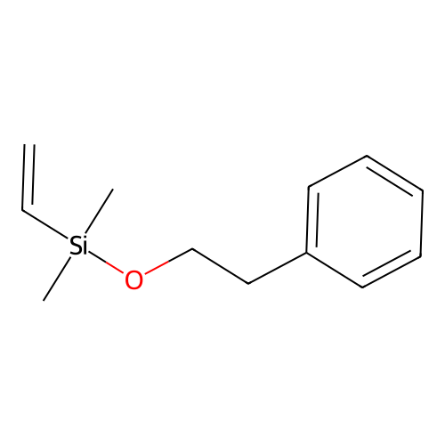 1-Dimethyl(ethenyl)silyloxy-2-phenylethane structure