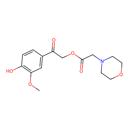 alpha-Morpholinoacetoxy-4-hydroxy-3-methoxyacetophenone structure