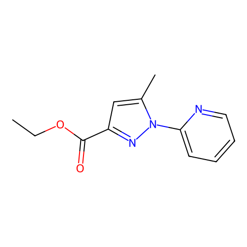 Ethyl 5-methyl-1-pyridin-2-ylpyrazole-3-carboxylate structure