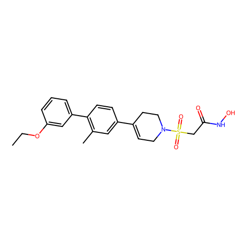 Acetamide, 2-((4-(3'-ethoxy-2-methyl(1,1'-biphenyl)-4-yl)-3,6-dihydro-1(2H)-pyridinyl)sulfonyl)-N-hydroxy- structure