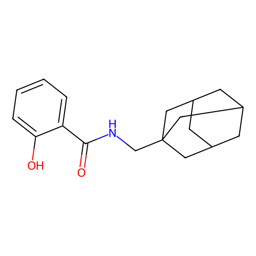 2-Hydroxy-N-(tricyclo[3.3.1.13,7]dec-1-ylmethyl)benzamide structure