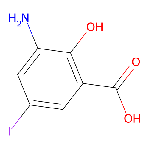 3-Amino-2-hydroxy-5-iodobenzoic acid structure