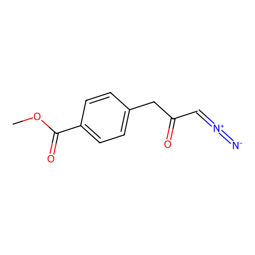 Methyl 4-(3-diazo-2-oxopropyl)benzoate structure