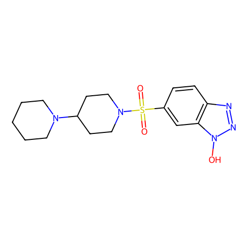 1'-[(1-Hydroxy-1H-benzotriazol-6-yl)sulphonyl]-1,4'-bipiperidine structure