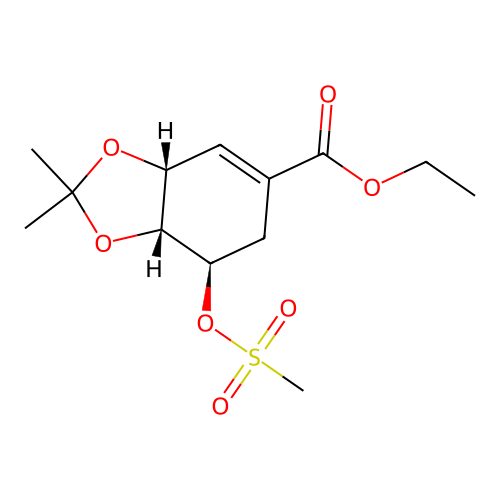 Ethyl 3,4-O-Isopropylidene-5-O-methanesulfonylshikimate structure